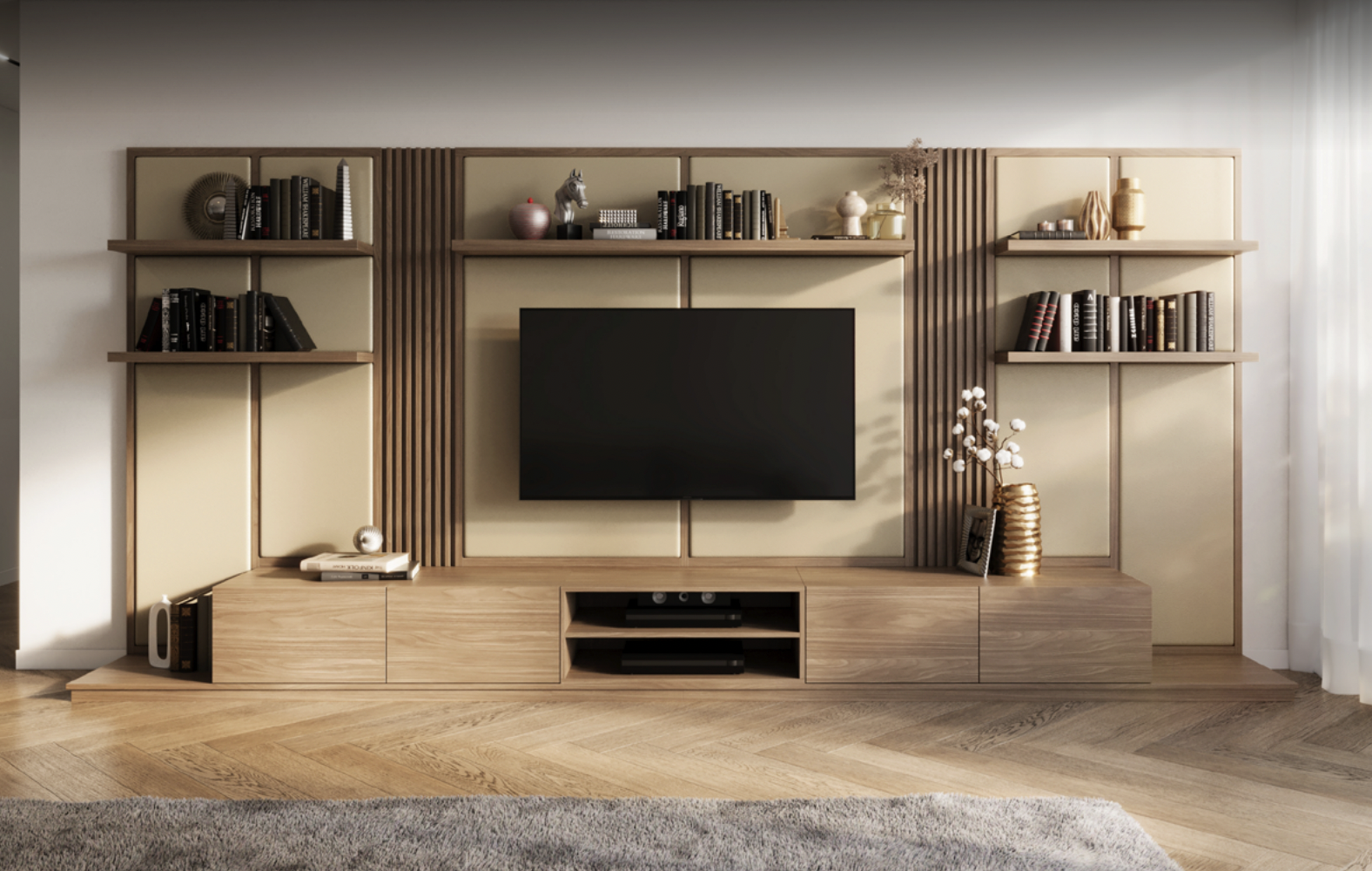 Innovative TV unit design, Majestic: Beige